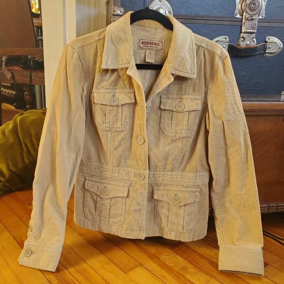 Aeropostale Vintage Corduroy Jacket, Tan, Women's Size M - Picture 14 of 16